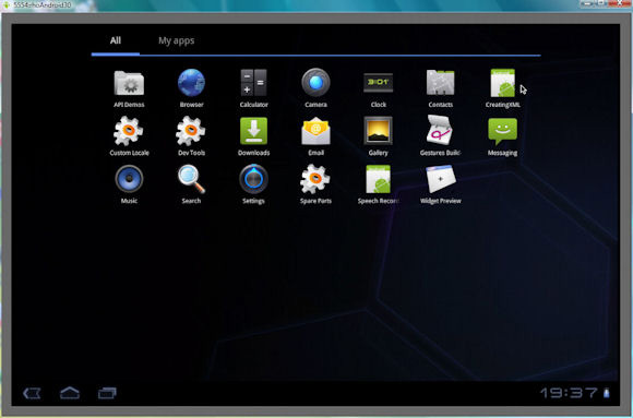 安装在 Android 设备上的应用程序的屏幕截图